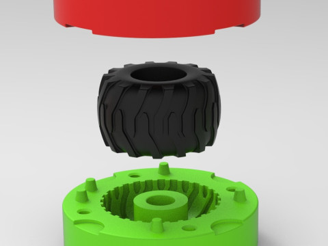 Mold for Tractor tire 45 Scale 3D Принт Модель