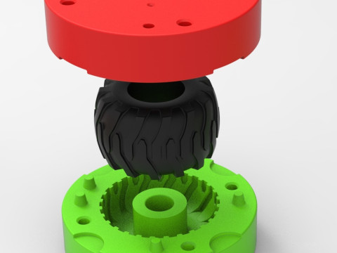 Mold for Tractor tire 45 Scale 3D Принт Модель