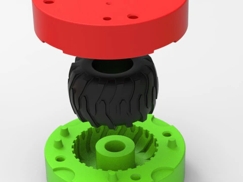 Mold for Tractor tire 45 Scale 3D Print Model