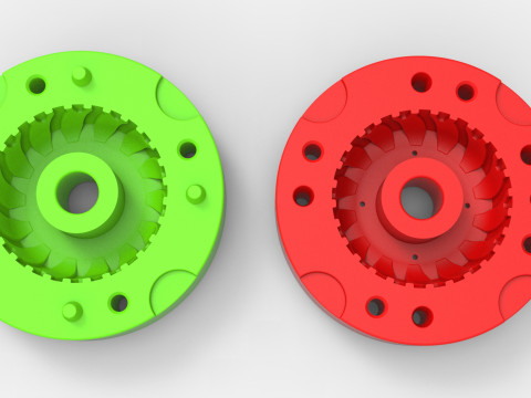 Mold for Tractor tire 45 Scale 3D Принт Модель