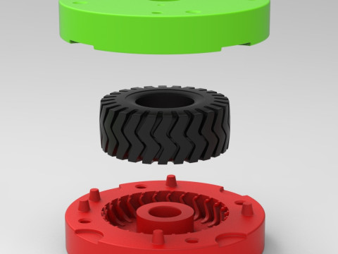Mold for GOODYEAR tire TE188 3725X35 Scale 25 3D Принт Модель