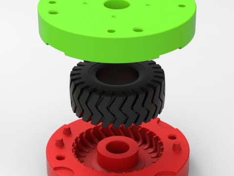 Mold for GOODYEAR tire TE188 3725X35 Scale 25 Modelo de Impressão 3D