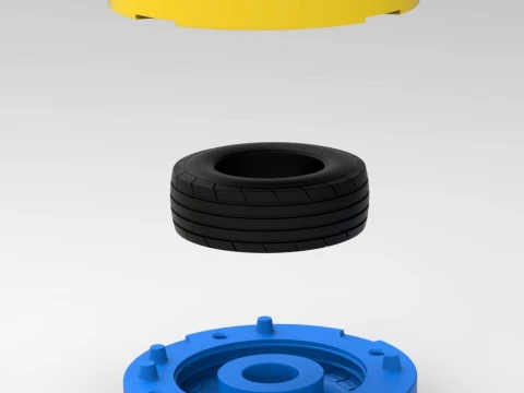Mold from Pulling truck Front tire 1 3Dプリントモデル