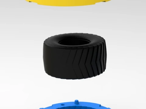 Mold from Pulling truck Rear tire 2 3Dプリントモデル