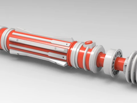 Lightsaber Leia Organa Solo The Rise of Skywalker 3D Print Model