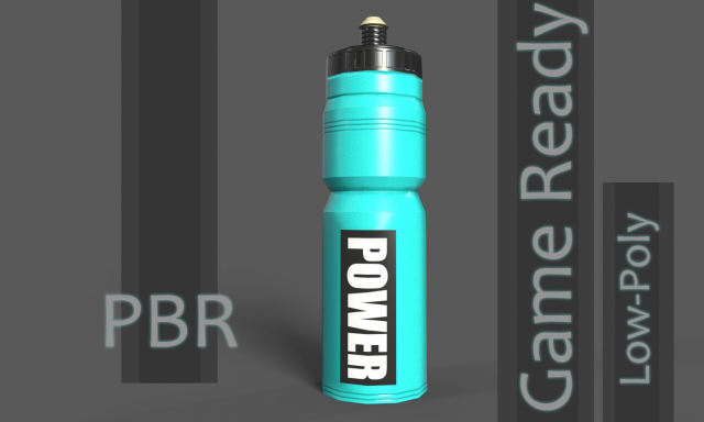 Water Bottle Modèle 3D .c4d .max .obj .3ds .fbx .stl .blend
