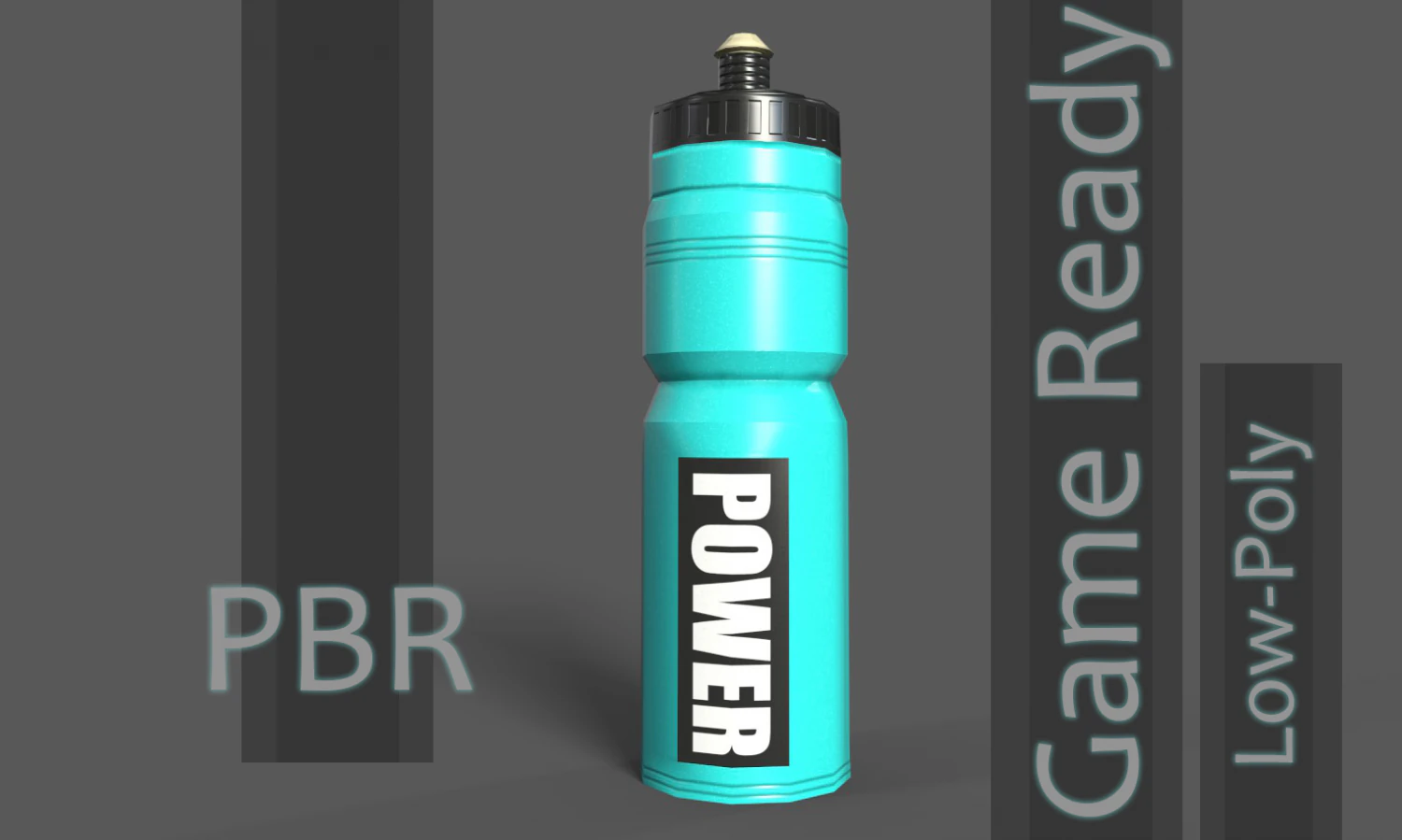 Water Bottle 3D Model .c4d .max .obj .3ds .fbx .stl .blend