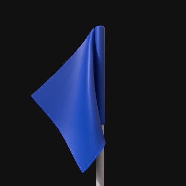 Corner Flag Model 3D .c4d .max .obj .3ds .fbx .stl .blend