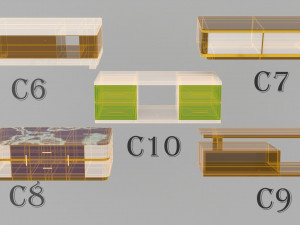 Coffee tables Modelo 3D
