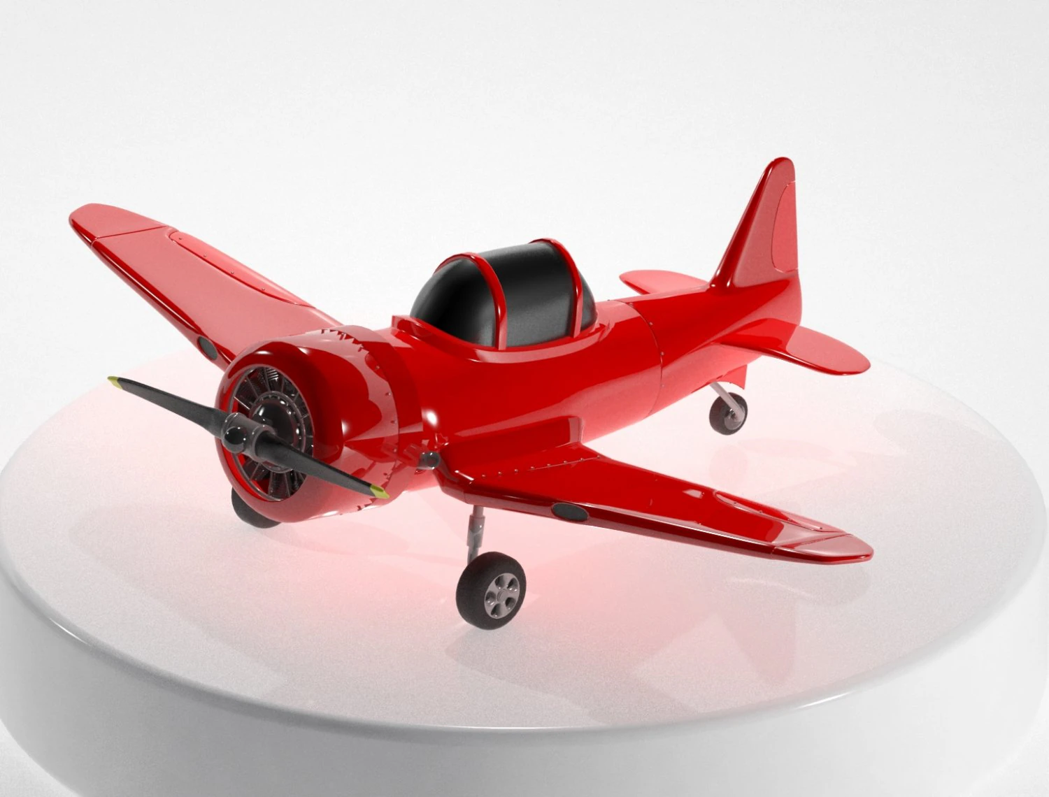 north american t-6 texan 3D Model .c4d .max .obj .3ds .fbx .stl .blend