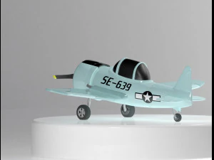 north american t-6 texan 3D Model