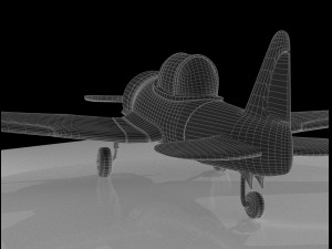 north american t-6 texan Model 3D