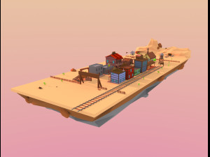 wild west city 3D 모델