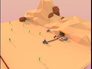 wild west city Modello 3D