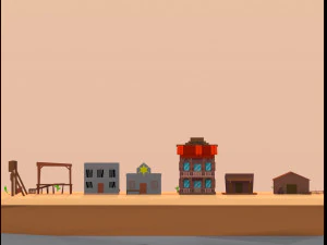 wild west city 3D Model