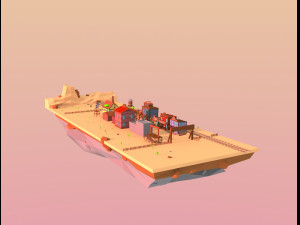 wild west city Modello 3D