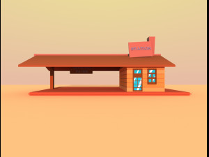 wild west city Modello 3D
