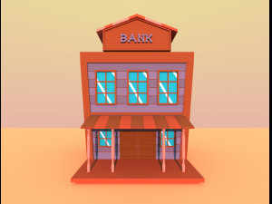 wild west city Modello 3D