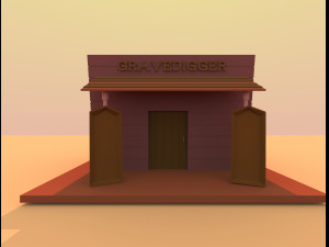 wild west city Modello 3D