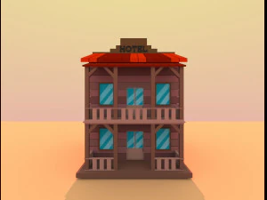 wild west city 3D Model