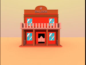 wild west city 3D Model