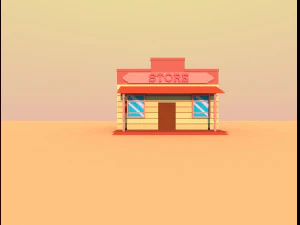 wild west city 3D Model