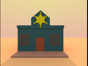 wild west city Modello 3D