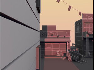 wild west city Modello 3D