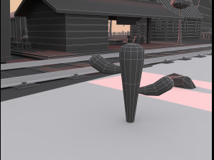 wild west city Modello 3D