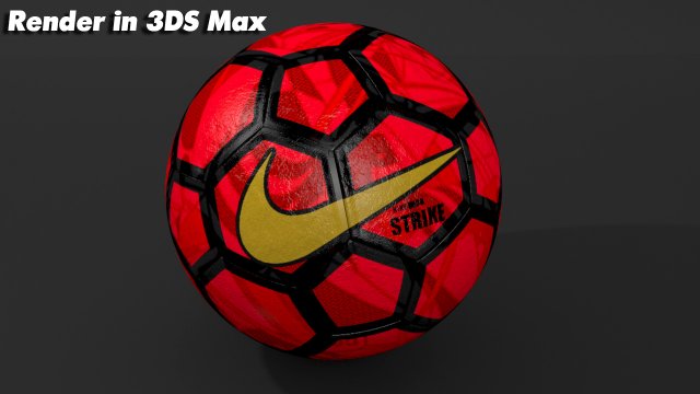 nike soccer ball 3D Model .c4d .max .obj .3ds .fbx .stl .blend 