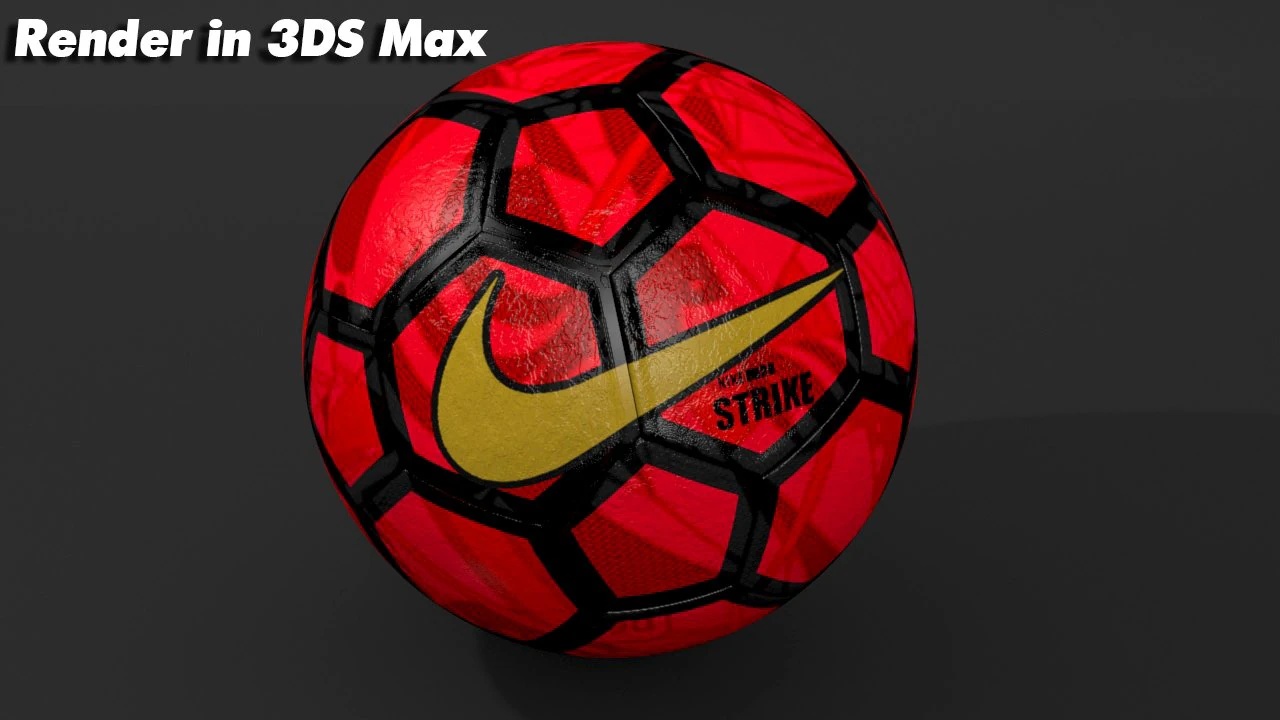 nike soccer ball 3D Model .c4d .max .obj .3ds .fbx .stl .blend 