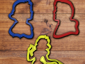 disney snow white cookie cutter set 3D 프린트 모델