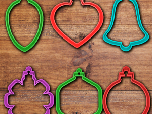 christmas ornaments cookie cutter set 3D प्रिंट मॉडल