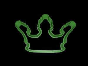 crown cookie cutter set 3D 프린트 모델