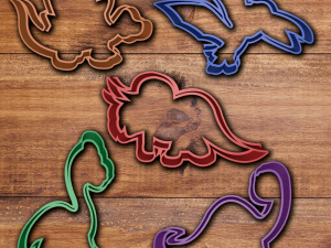 dinosaur cookie cutter set 3D प्रिंट मॉडल