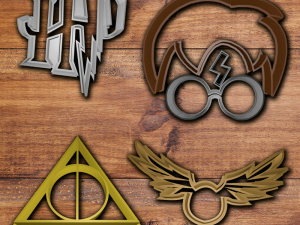 harry potter cookie cutter set 3D Print Model