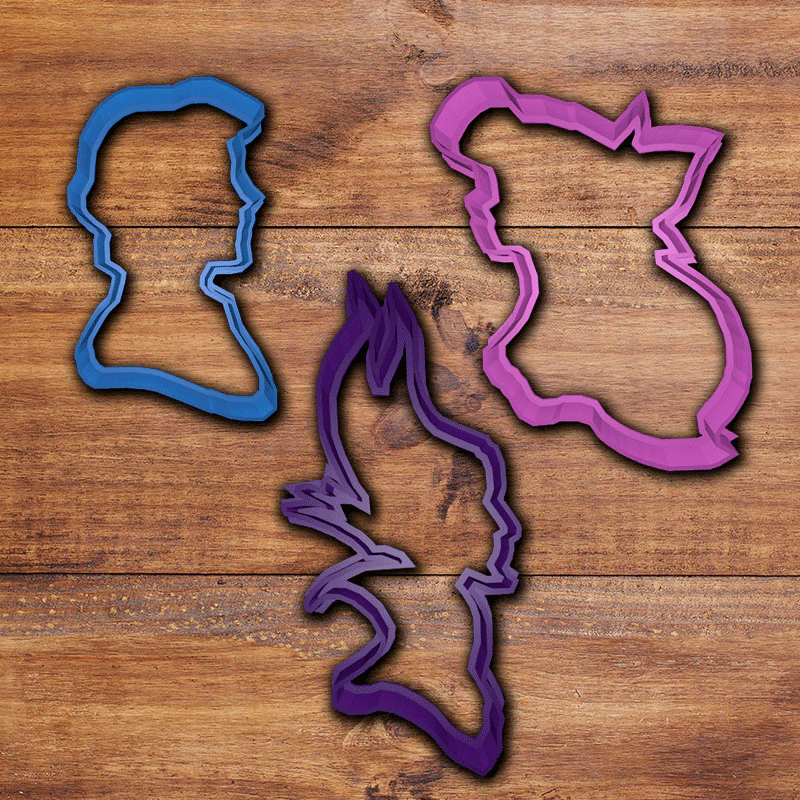 disney sleeping beauty cookie cutter set 3D Print Model .c4d .max .obj .3ds .fbx .stl .blend 