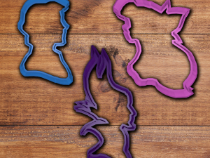 disney sleeping beauty cookie cutter set 3D Print Model