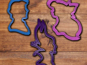 conjunto de cortador de biscoitos bela adormecida da disney Modelo de Impressão 3D