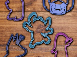 リロアンドスティッチのクッキー型セット 3Dプリントモデル