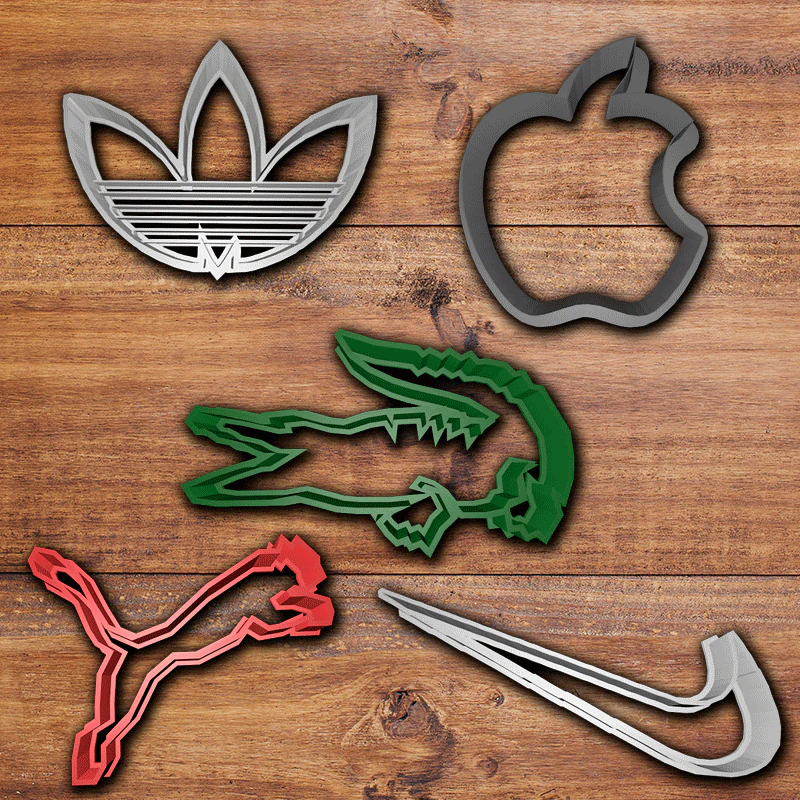 famous brands cookie cutter set 3D Print Model .c4d .max .obj .3ds .fbx .stl .blend