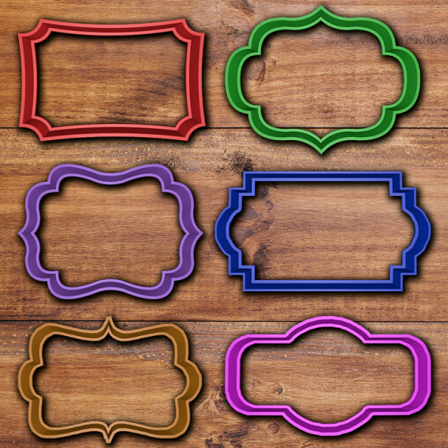 vintage frame cookie cutter set 3D Print Model .c4d .max .obj .3ds .fbx .stl .blend 