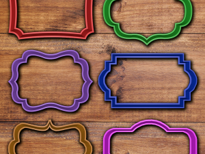 vintage frame cookie cutter set 3D 프린트 모델