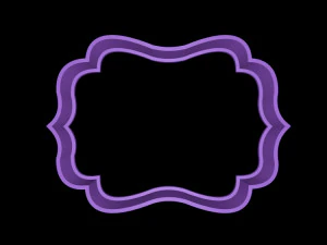 vintage frame cookie cutter set 3D Print Model