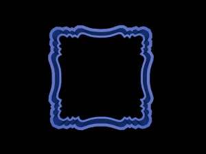 vintage frame cookie cutter set 2 3D Print Model