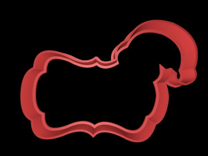 vintage frame cookie cutter set 3 3D प्रिंट मॉडल