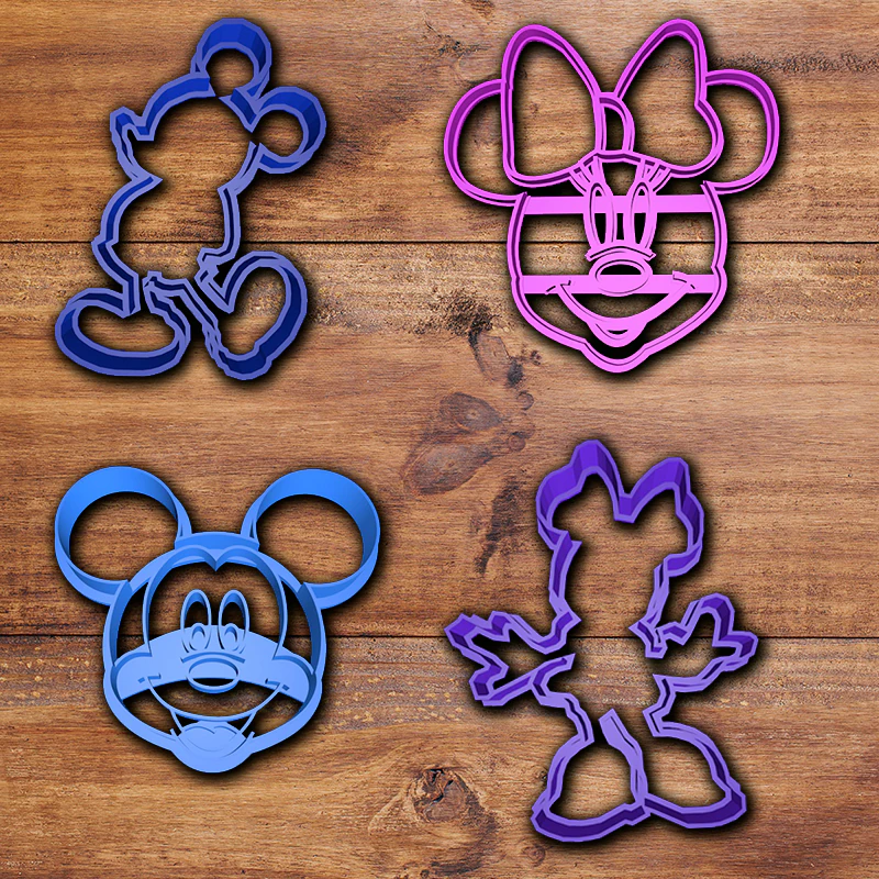 minnie and mickey cookie cutter set 3D Print Model .c4d .max .obj .3ds .fbx .stl .blend 