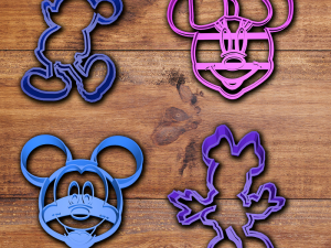 minnie and mickey cookie cutter set 3D 프린트 모델