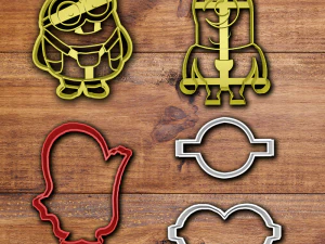 set di stampini per biscotti dei minion Modello di stampa 3D