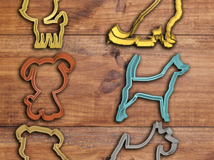 dog cookie cutter set 3D 프린트 모델